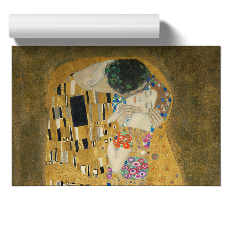 The Kiss by Gustav Klimt - Wall Art, 30cm H x 42cm W x 0.1cm D