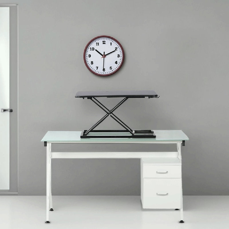Bureau d'ordinateur à hauteur réglable de 2,5 à 16 po (noir)