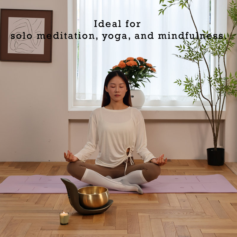 Bol chantant automatique, angle et espacement réglables, bol tibétain fait à la main de 8 po, méditation mains libres et aide au sommeil profond, yoga, thérapie par le son, pleine conscience