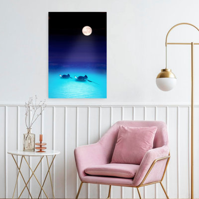 Southern Stingrays Grand Caymans Abstract Stingray Fish Ocean Tropical Art