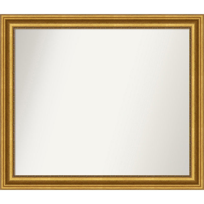 Miroir de salle de bain Jashawna, 37,75 po x 43,75 po, Doré