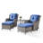 Carolina 5 Piece Swivel Chairs Seating Group With Cushions And Ottoman-197985707-197985705