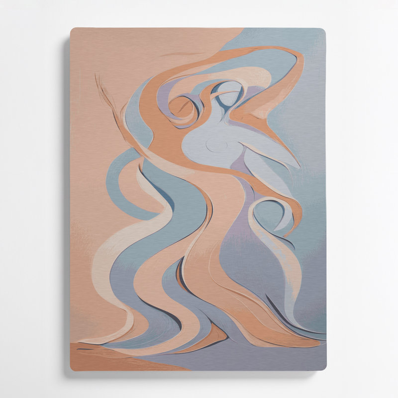 Art mural abstrait gris figuratif 62, H 20 po x l 24 po