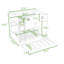 Lit superposé en bois avec tablettes de rangement et lit gigogne-2103496370-2103496372
