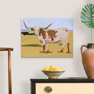 " Longhorn Cattle I " Painting Print