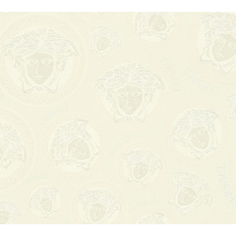 Versace Midnight Sky Monarch Unpasted Vinyl Wallpaper, Cream