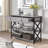 3 Tier Console Table With 2 Drawers and Storage Shelves