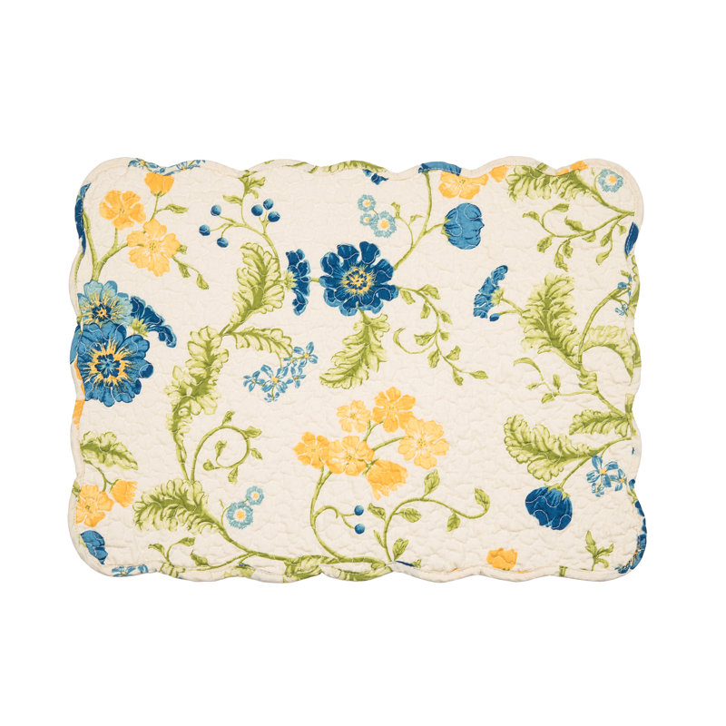Arya Cotton Quilted Vintage Set of 6 Spring Placemats
