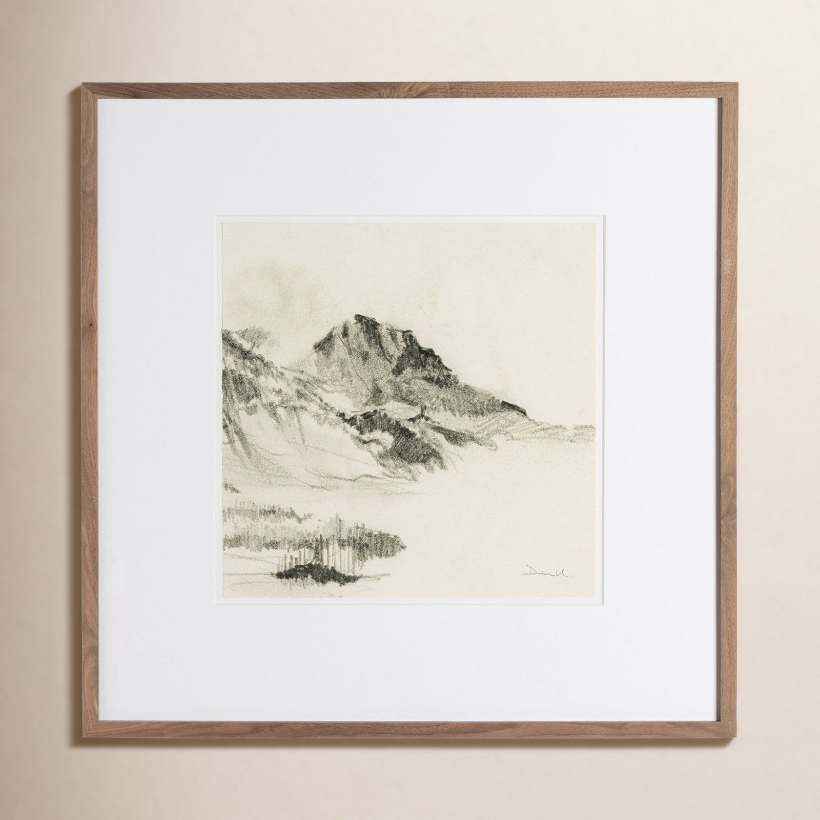 Land Sketch 2 by Dan Hobday, 32" H x 32" W x 1.5" D