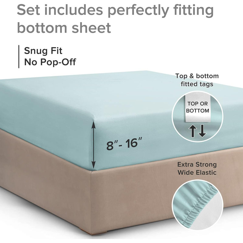 100% Cotton Fitted Sheet Only, 400 Thread Count Hotel Luxury Bedding, Soft & Breathable, Deep Pocket 8–16 Inch Mattress Fit