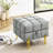 22" Entryway Gray Scratch Leather - Pet- With Storage And Golden Legs 22 Inches Stainless Steel-1915023104