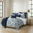 Provence Navy/White Standard Cotton Duvet Cover Set-60308542