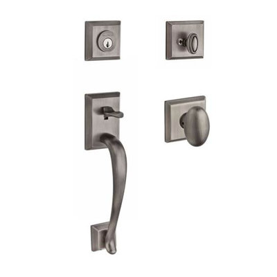 Napa Handleset with Single Cylinder Deadbolt and Door Knob and Rosette