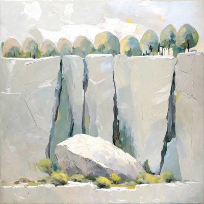 Quarry-Cliffs  Giclee on Gallery Wrapped Canvas