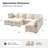 Cashin 127.5“ Modern Oversized Double-Layer Cushion Storage Sectional Sofa-806589265