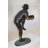 Amabilia Boy plays baseball Bronze Statue -  Size: 22"L x 12"W x 36"H.