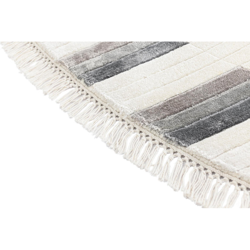 Tapis rond ivoire Jacinto
