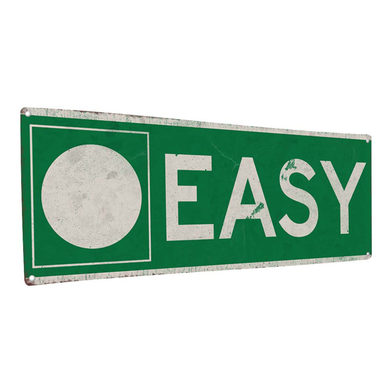 " Easy Slope Metal Sign "