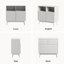 80cm Compact Small Sideboard, Ribbed Door Storage Cabinet-1353864434