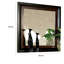 Miroir de commode Nera, 38 po, brun noyer foncé et bois massif noir