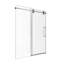 Porte de douche coulissante simple sans cadre l 44 à 48 po x H 76 po - Verre trempé transparent de 5/16 po (8 mm), conception à dérivation-129606133