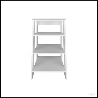 Linen Cabinet 29.7"H, Four Shelves, Vertical, White