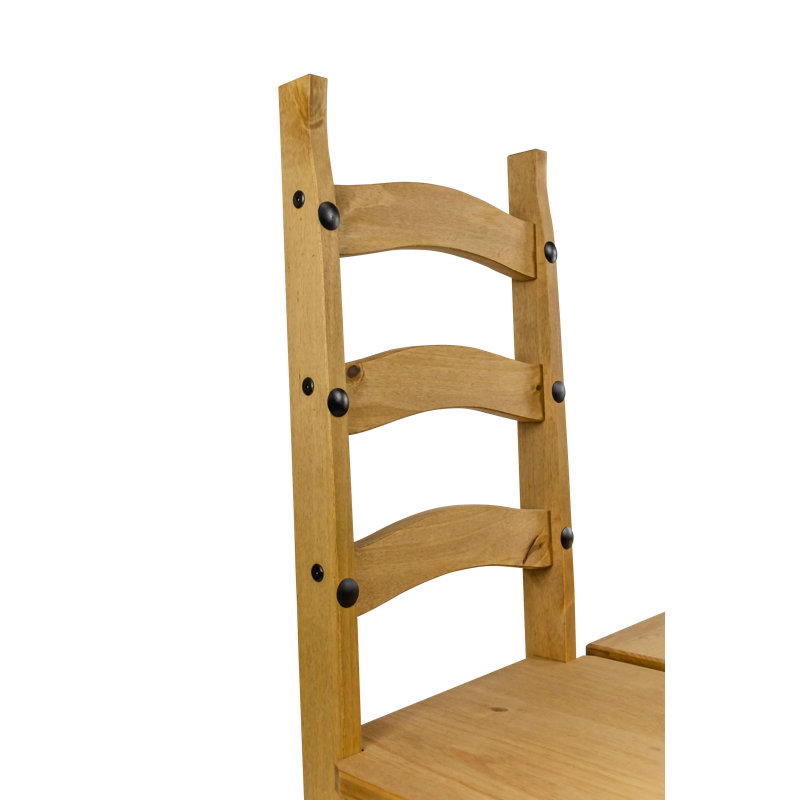 Bridewell 46cm H Solid Wood Ladder Back Side Chair in Brown