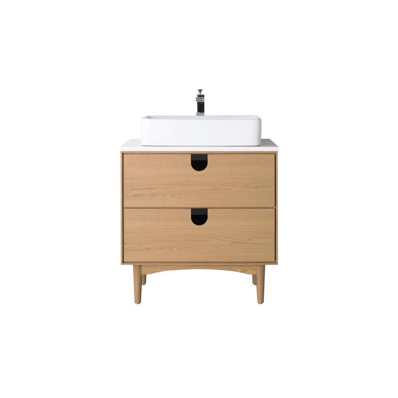 Antonina 29.53" Wide Vanity Set, Whitewash Oak
