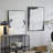 Canvas Abstract White Framed Wall Art with Black Frame Set