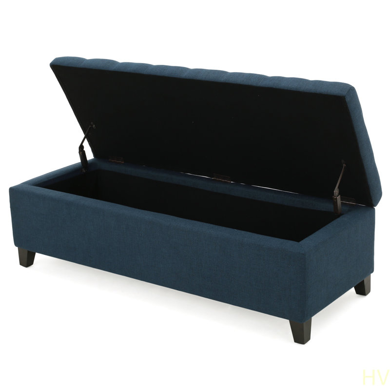 Banc de rangement avec repose-pieds Upholstein, Marine