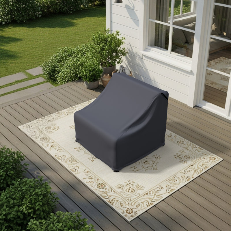 Deloris Acacia Outdoor 30" Armless Chair Patio Cover