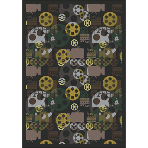 Tapis gris anthracite touffeté Gaming and Entertainment, Rectangle 5 pi 4 po x 7 pi 8 po
