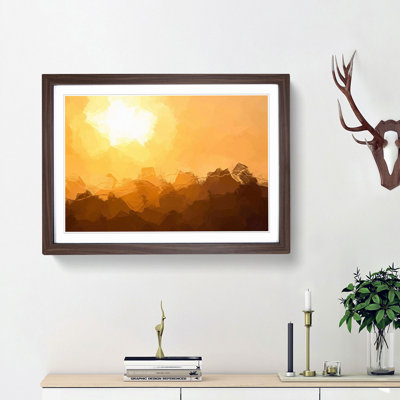 Mountain Layers in Abstract - Framed Print