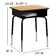 Goddard Student Desk with Open Front Metal Book Box