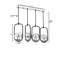 Luminaire suspendu géométrique à 4 lumières pour îlot de cuisine Whiling-714209847-714209845