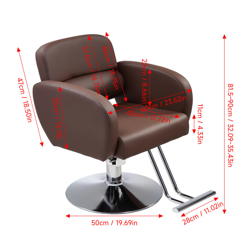 Upholstered Bar Stool, Silver/Brown