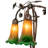 58" High Amber/Green 3 Light Floor Lamp-1078987142