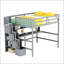 Lit mezzanine double avec bureau intégré-938811680
