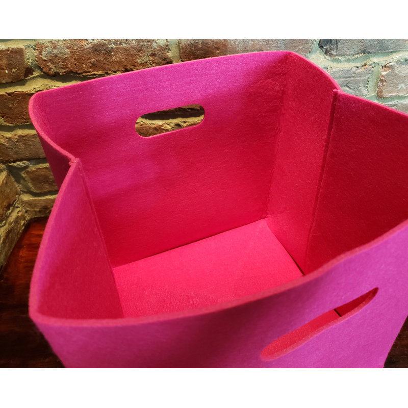 Ensemble 3 pièces de cubes de rangement et de feutre, Rose