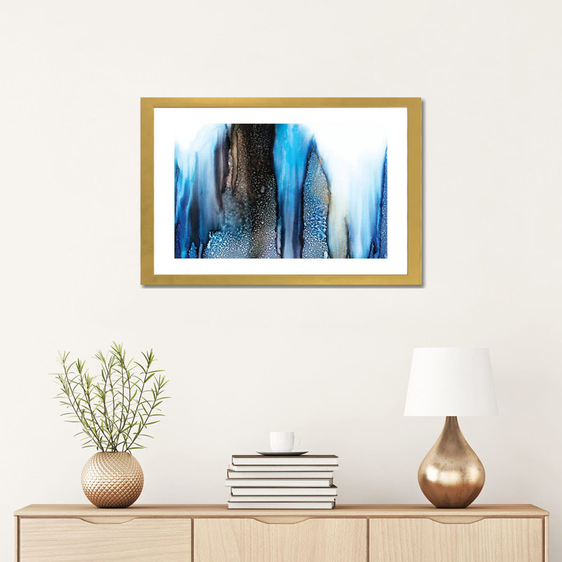 «Magnetic» par Spell rebond Fine Art - reproduction d'art, Papier encadré doré, H 16 po x l 24 po x P 1 po, Blanc