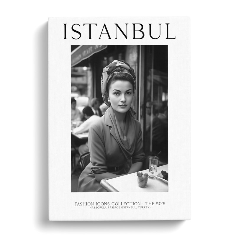 XMKTMKT-218 Fashion Icons Woman Istanbul Turkey - Wrapped Canvas