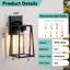 Luminaires muraux d'extérieur modernes en verre trempé et fer (ampoules non incluses)