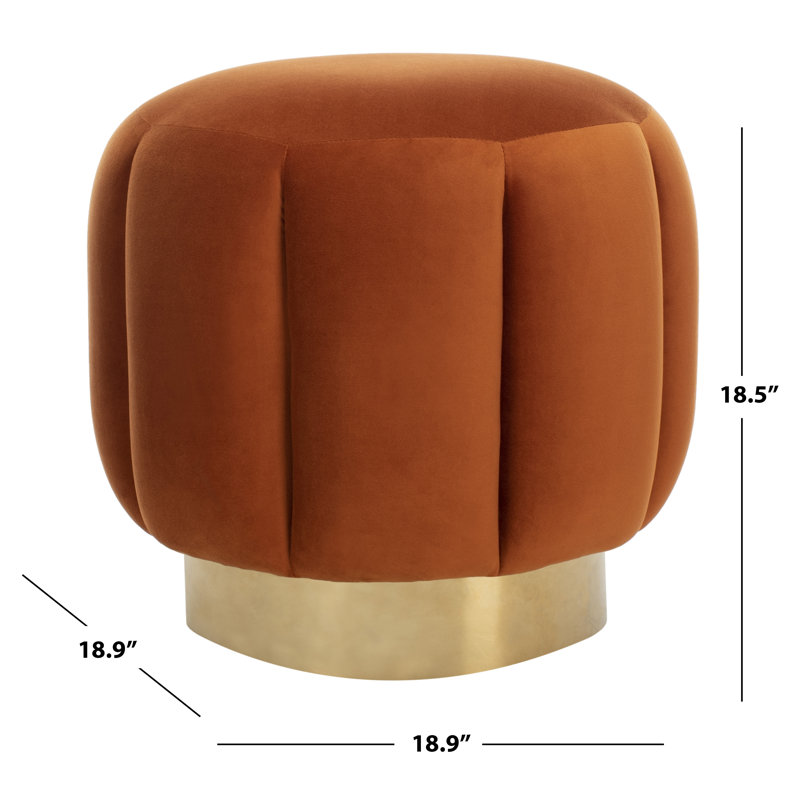 Maxine Round Ottoman, Sienna Velvet