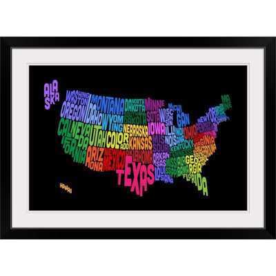 Art textuel de Francy, «États-Unis, typographie» par Abarca