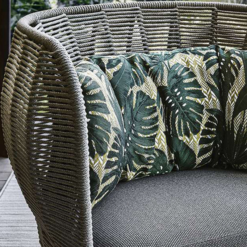 Méridienne d'extérieur en tissu, Gris
