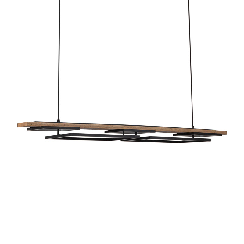 Lustre rectangulaire à 5 lumières DEL Harmannus
