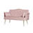 2 Seater Pink With Design, Soft Velvet, Metal Legs In Gold, Foam Filled, Easy Assembly, Ideal For Living Areas 2 Couch, Velvet Material, Padding, To Assemble, Suitable Room, Apartment