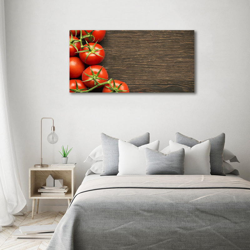 Tomatoes On Wood - Wrapped Canvas Print