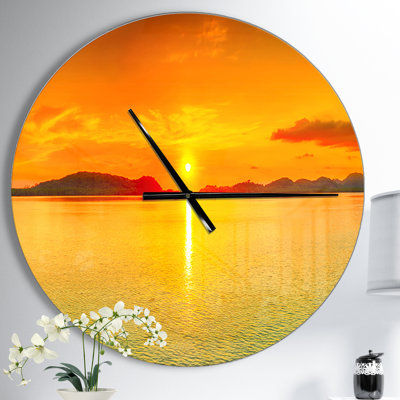 Sunset Sunset - Horloge murale moderne