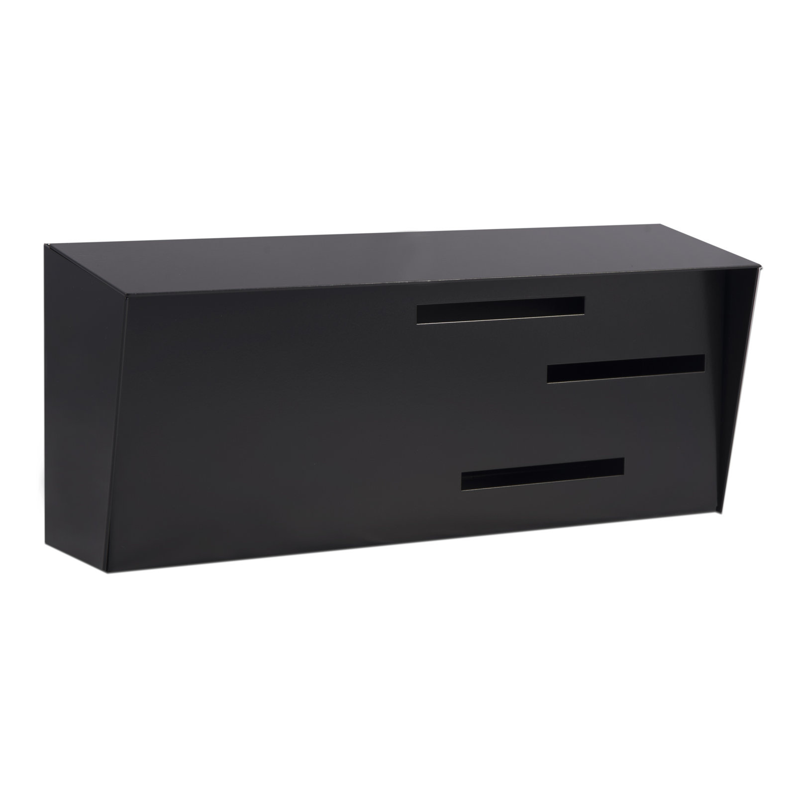 Modern Wall Mounted Mailbox, Black